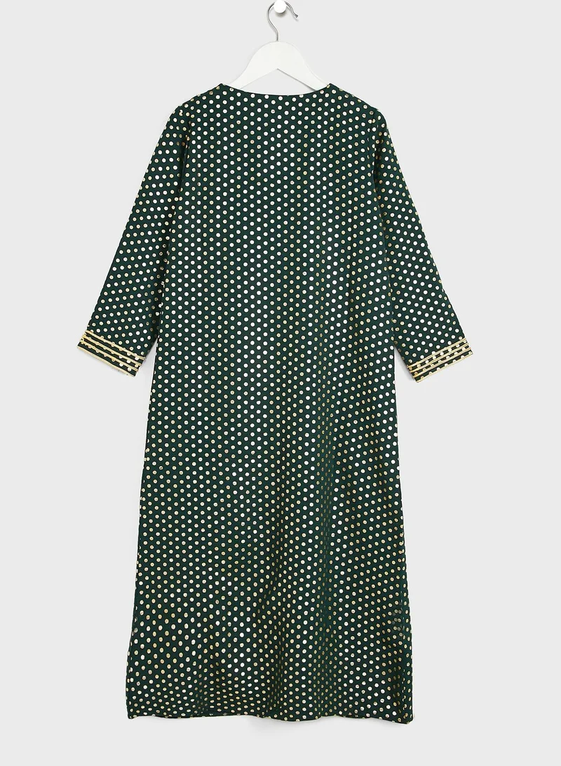 Little Golden Apple Kids  Polka Dot Jalabiya