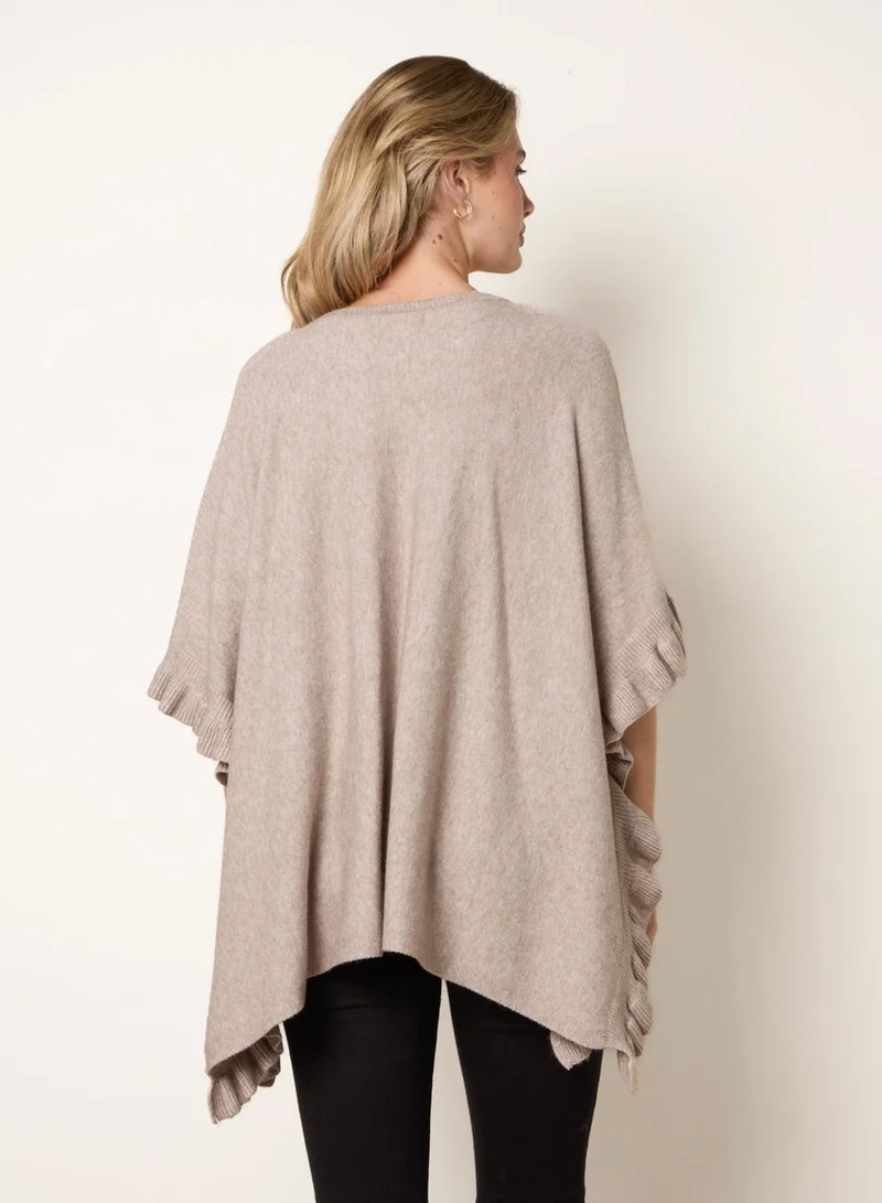 Blue Vanilla  Frill Detail Pocket Cape for Women | Best Price UAE