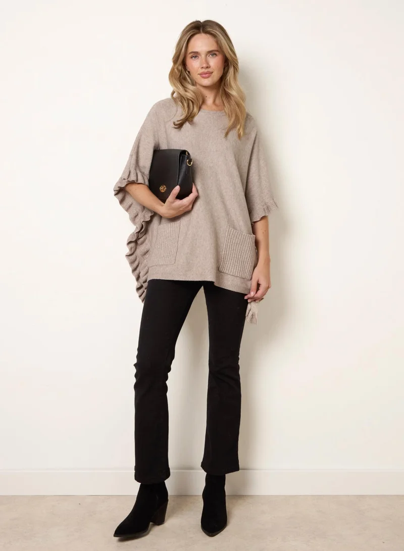 Frill Detail Pocket Cape