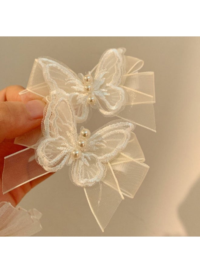 4 Pcs Elegant Butterfly Hair Clips for Women Decorative Hair Accessories for Bridal Beach Party - Image 5