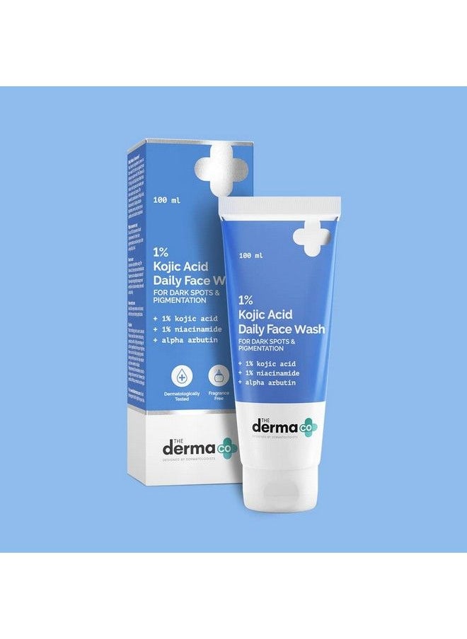 THE derma Co - 1% Kojic Acid Face Wash With Niacinamide & Alpha Arbutin For Dark Spots & Pigmentation 100Ml - Image 1