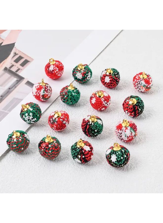 50pcs Mixed Color Handmade  Fabric Ornaments Snowflake Pine Cone Decorations - Image 4