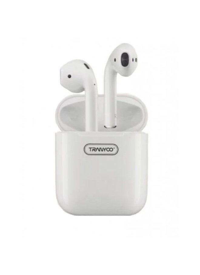 TRANYOO - TWS Wireless Bluetooth In-Ear Headphone White - Image 1
