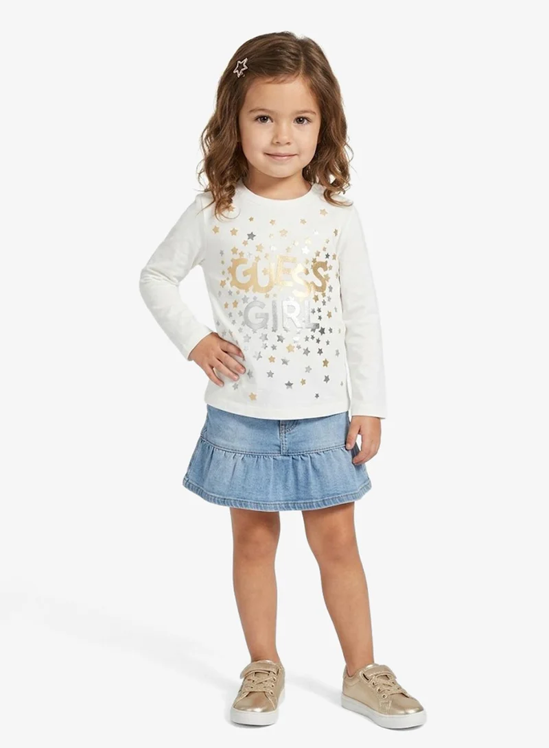 GUESS Kids Slogan Crew neck T-Shirt
