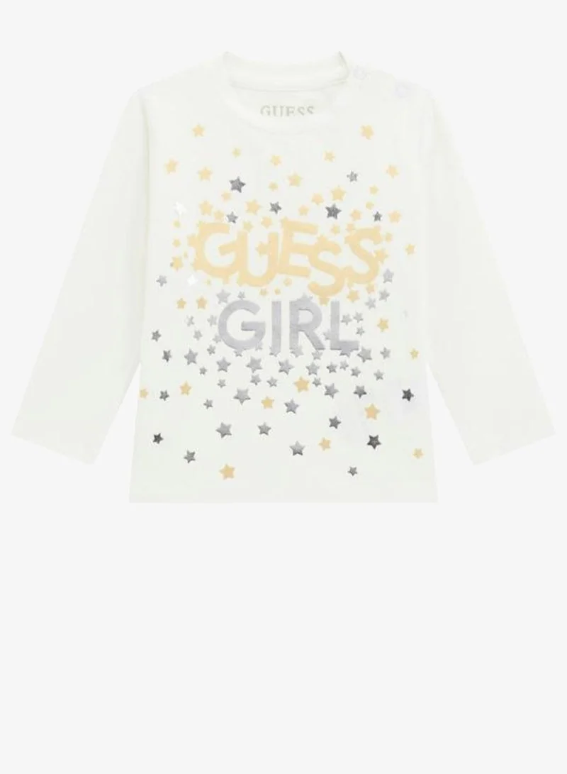 GUESS Kids Slogan Crew neck T-Shirt