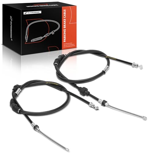 A-Premium مجموعة كابل فرامل الانتظار الجانبي الخلفي A-Premium للسائق والراكب متوافقة مع موديلات ميتسوبيشي: لانسر 2004 2005 2006 2007، مجموعة 2-PC - استبدال# MN102170، MN102169 - Image 1