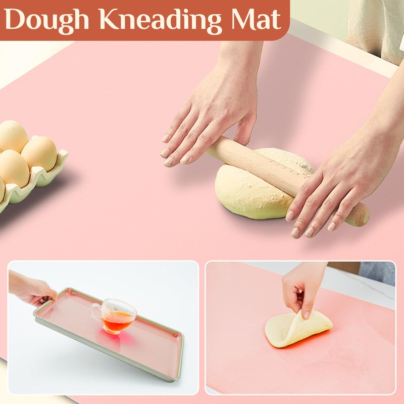 GTJ Silicone Baking Mat, 12 IN x 6 FT Free Cutting Baking Sheet, Non-Stick Reusable Dough & Pastry Mat, Non-Slip Silicone Mat Roll for Air Fryer Liner, Freeze Dryer, Oven Baking Pan, Kitchen Counter - Image 5