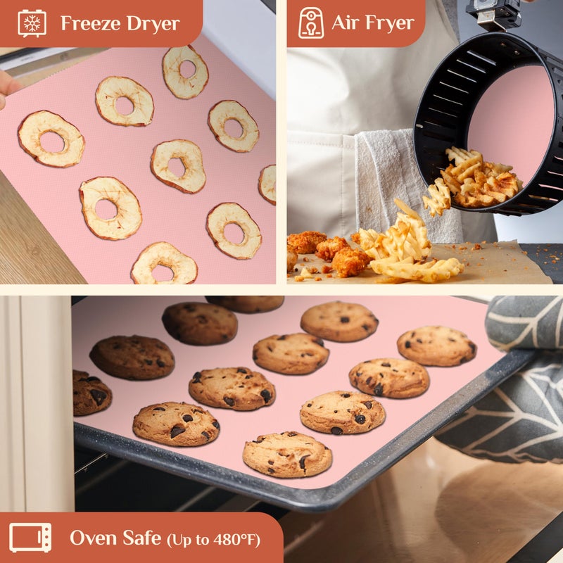 GTJ Silicone Baking Mat, 12 IN x 6 FT Free Cutting Baking Sheet, Non-Stick Reusable Dough & Pastry Mat, Non-Slip Silicone Mat Roll for Air Fryer Liner, Freeze Dryer, Oven Baking Pan, Kitchen Counter - Image 3