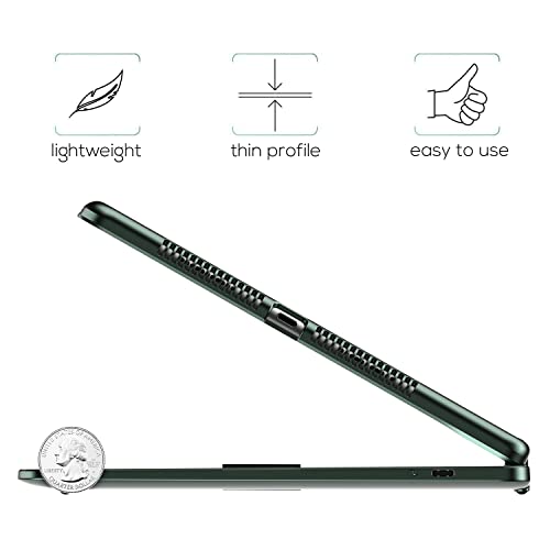 typecase Touch iPad 9th Generation Case with Keyboard (10.2", 2021), Multi-Touch Trackpad, 10 Color Backlight, 360° Rotatable, Thin & Light for iPad 8th Gen, 7th Gen, Air 3, Pro 10.5 (Midnight Green) - Image 4