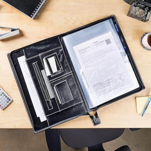 COI Multipurpose Leatherette Executive File Legal for Certificates,Documents Holder,Document Bag, Portfolio, Size Professional File Folders Documents Holder with 20 Leafs for Men and Women - Image 3