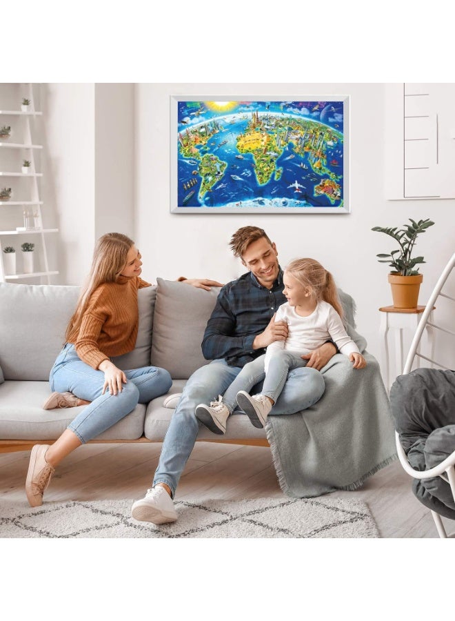 لعبة تركيب صور مكونة من 1000 قطعة للكبار والصغار - لعبة تعليمية وزخرفية ملونة، لعبة كبيرة للترفيه العائلي وفن الحائط - Image 5