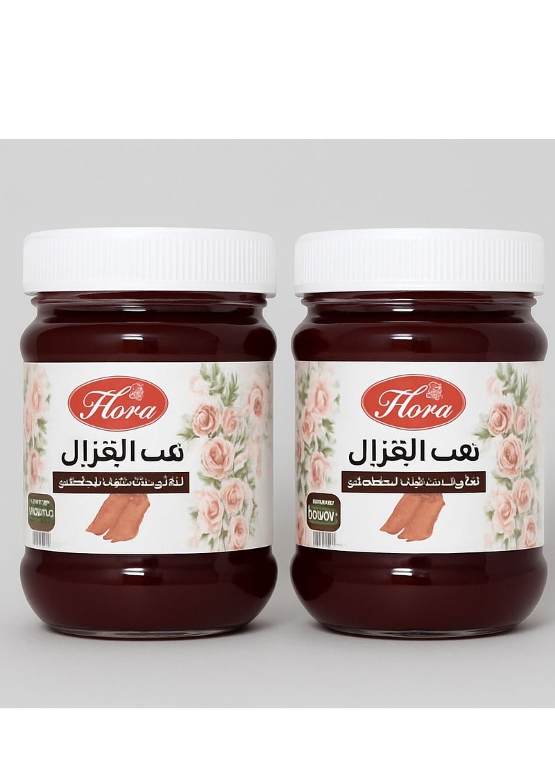 فلورا كريم كعب الغزال مرطب للقدم يعطى لون وردى - مجموعة قطعتين