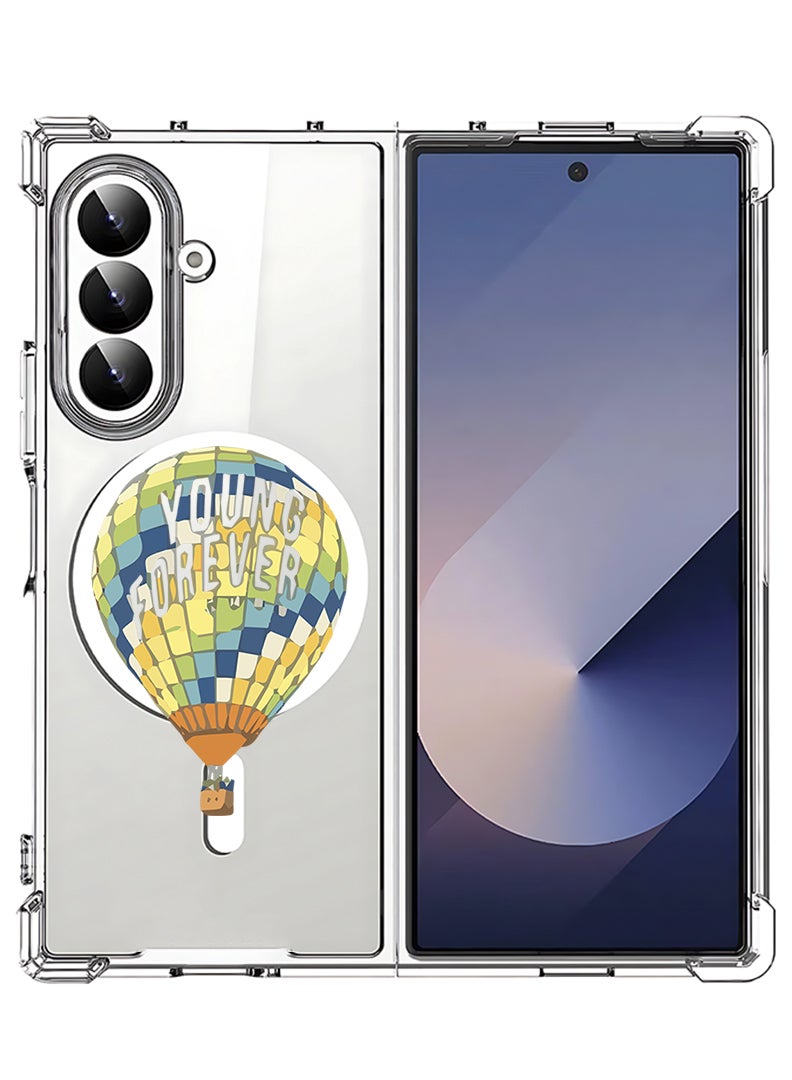 Theodor Magnetic Case for Samsung Galaxy Z Fold 7 Compatible with MagSafe Wireless Charging, Shockproof Phone Bumper Cover Young forever-01 - Image 1