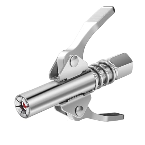Quadafy Grease Gun Coupler Quick Locking Grease Gun Tip 6 Thickened Jaws Locking High Pressure Grease Fittings Compatible with All 18 NPT Grease Guns - Image 1