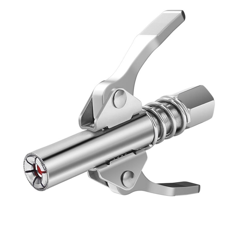 Quadafy Grease Gun Coupler Quick Locking Grease Gun Tip 6 Thickened Jaws Locking High Pressure Grease Fittings Compatible with All 18 NPT Grease Guns - Image 3