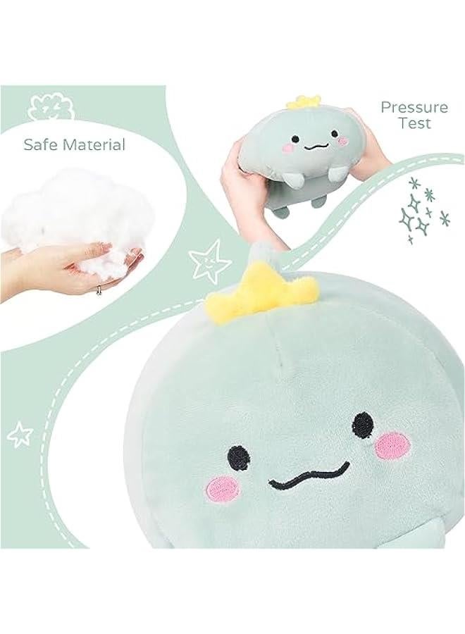 8 inch Cute Dinosaur Plush Stuffed Squishy Animal Cylindrical Body Pillow,Super Soft Cartoon Hugging Toy Gifts for Bedding, Kids Sleeping Kawaii Pillow  - Image 3