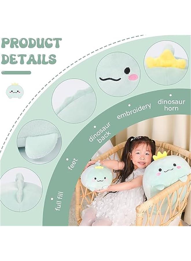 8 inch Cute Dinosaur Plush Stuffed Squishy Animal Cylindrical Body Pillow,Super Soft Cartoon Hugging Toy Gifts for Bedding, Kids Sleeping Kawaii Pillow  - Image 2