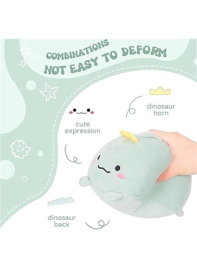 8 inch Cute Dinosaur Plush Stuffed Squishy Animal Cylindrical Body Pillow,Super Soft Cartoon Hugging Toy Gifts for Bedding, Kids Sleeping Kawaii Pillow  - Image 4