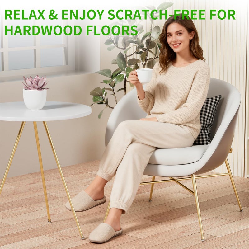 GAGUIUP 24 Pcs Silicone Chair Leg Floor Protectors for Hardwood Floors, Felt Furniture Pads Rubber Chair Leg Caps, Bar Stool Leg Floor Protectors, Anti-Scratch & Reduce Noise, Round(Clear, Fit: 0.75"-1.1") - Image 3