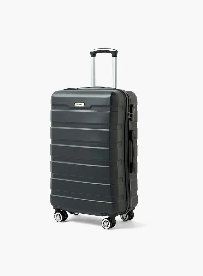 وايف Textured Hardcase Luggage Trolley With Retractable Handle - 24 Inches Check-In Bag
