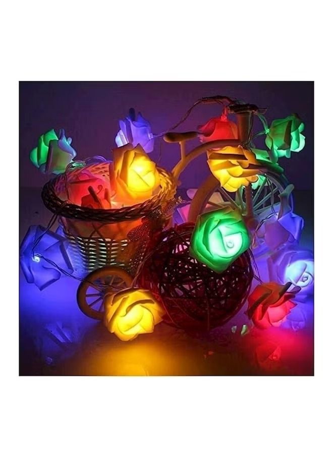 20 LED Flower Battery Operated String Light Multicolour - Image 5