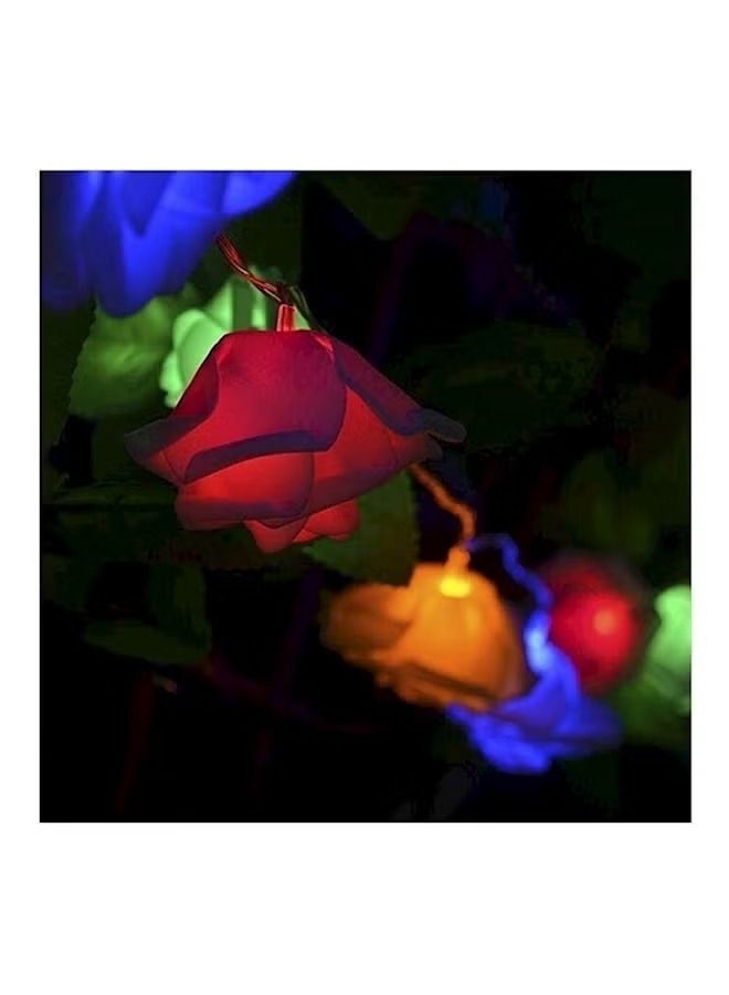 20 LED Flower Battery Operated String Light Multicolour - Image 2
