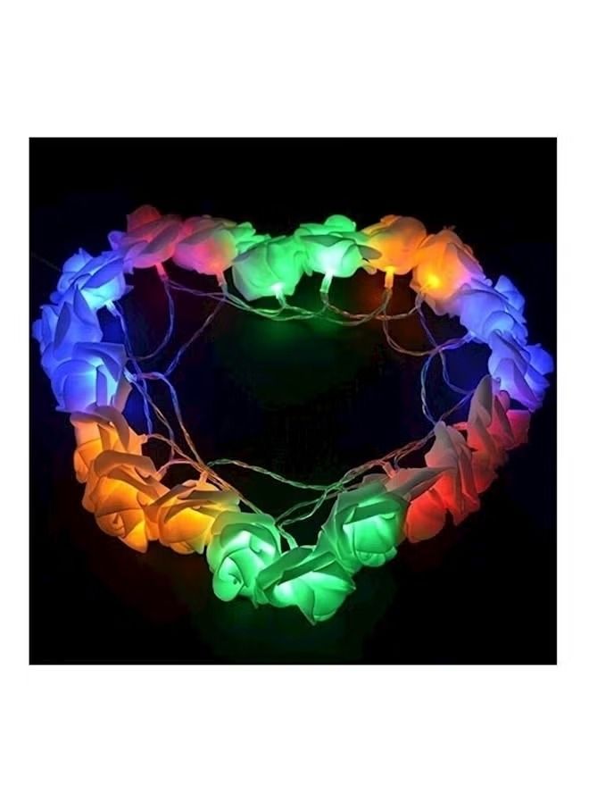 20 LED Flower Battery Operated String Light Multicolour - Image 3