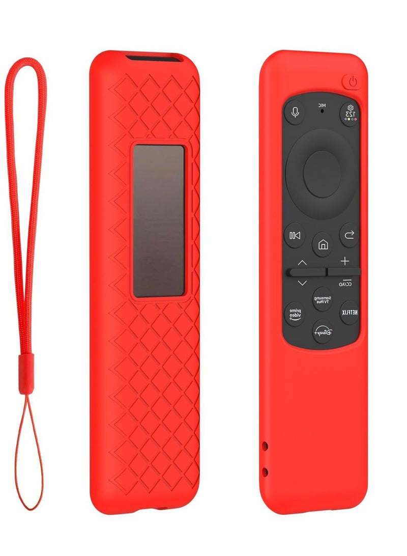 Captaintech Cover Case For Bn59-01432j Bn59-01432a Bn59-01432 2023 Samsung Smart TV Solar Panel Remote Red Silicone Skin - Image 1