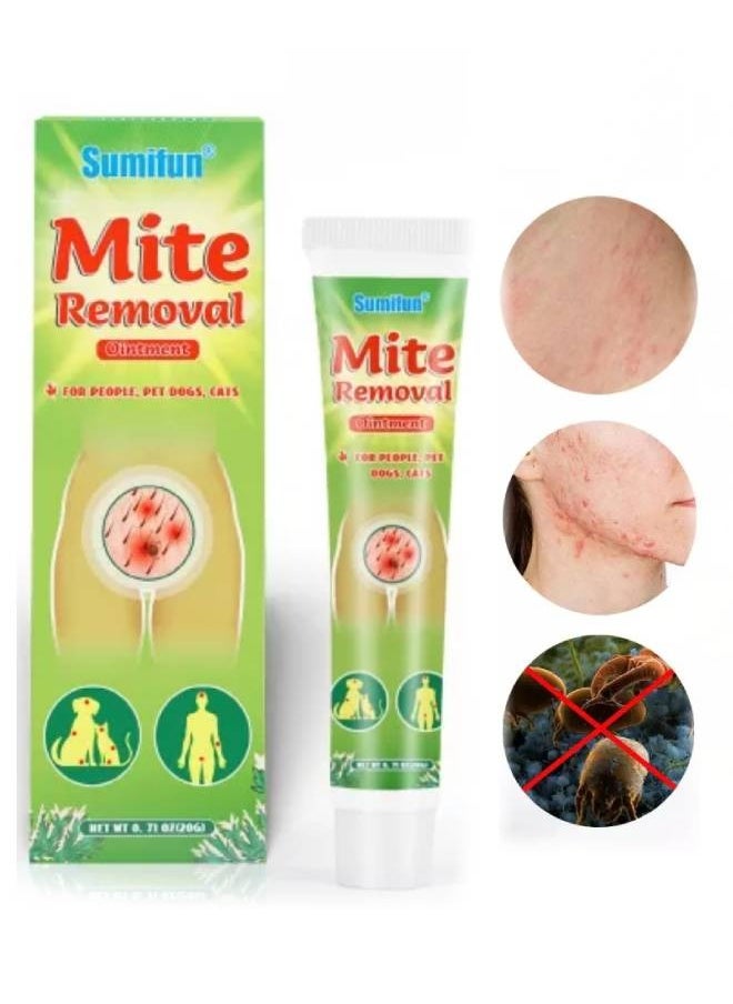Mite Removal Ointment Anti Itching Scabies Kill Head Lice Treatment Care Cream Skin Gentle Lice Control Cream Mite Removal Cream Antibacterial Ointment Itchy Skin Cream