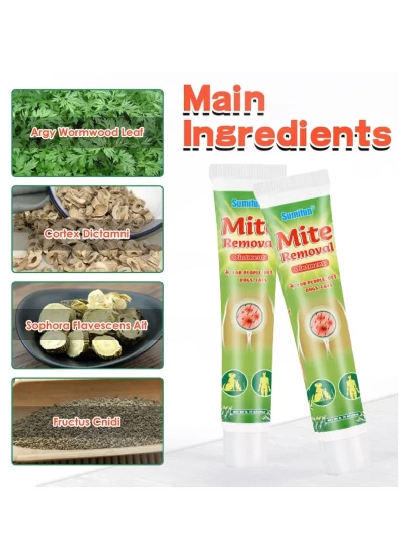 Mite Removal Ointment Anti Itching Scabies Kill Head Lice Treatment Care Cream Skin Gentle Lice Control Cream Mite Removal Cream Antibacterial Ointment Itchy Skin Cream