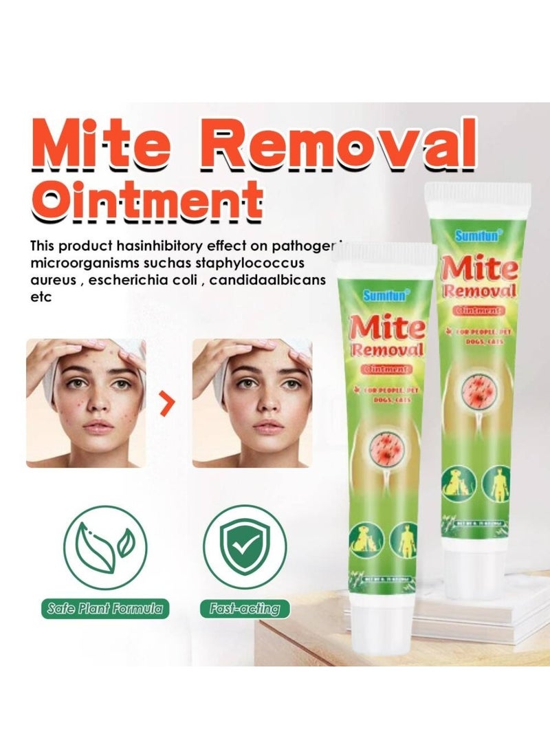 Mite Removal Ointment Anti Itching Scabies Kill Head Lice Treatment Care Cream Skin Gentle Lice Control Cream Mite Removal Cream Antibacterial Ointment Itchy Skin Cream