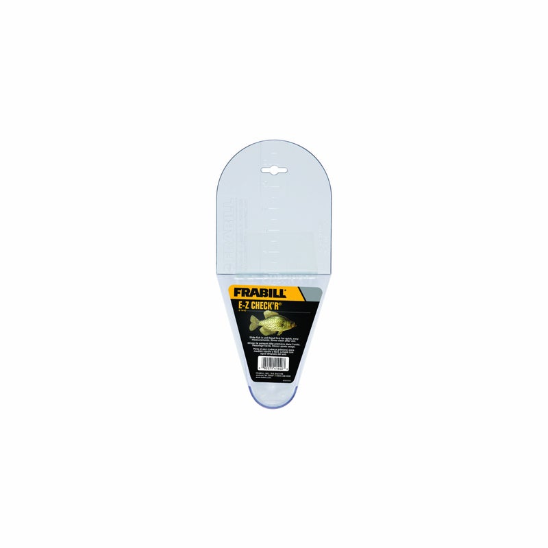 أداة قياس الأسماك Frabill EZ Crappie Check'R، تقيس حتى 12 بوصة. جهاز قياس الكرابي، بديل سريع وسهل لشريط قياس الصيد، بناء متين، سهل التنظيف