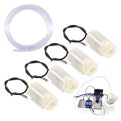 ALAMSCN 4PCS DC 3V 5V Micro Submersible Mini Water Pump for Aquariums Fish Tank Pond Fountain Hydroponics Garden with 2M Flexible Tube Water Pipe - Image 1