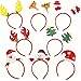 LUKBERA 8 PCS Christmas Headbands Christmas Head Toppers Xmas Headwears for Women Men Christmas Costume Accessories Holiday Party Favors - Image 2