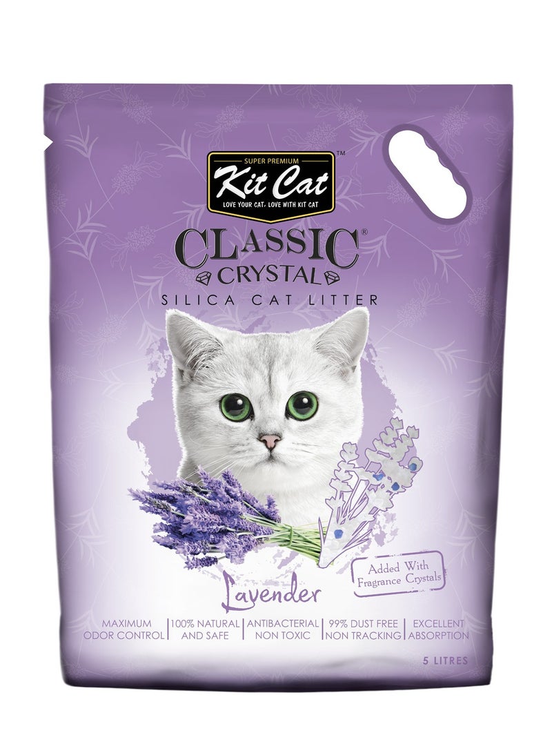 Kit Cat Classic Crystal Cat Litter – Lavender (5 Litres)