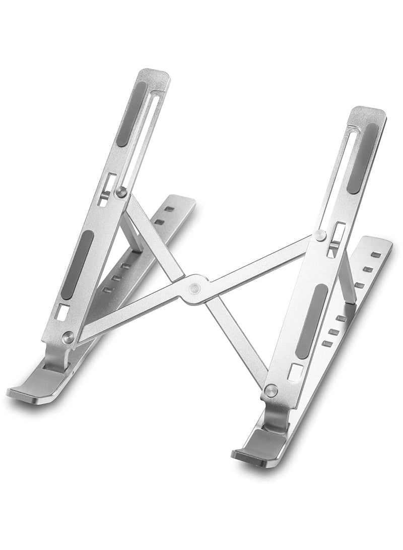 ELTRAZONE Laptop Tabletop Stand, Fold-Up, Adjustable, Ventilated for Desk, Aluminum Foldable Laptop Ergonomic Compatibility with up to 15.6-inch Laptop, All Mac, Tab, and Mobile - Image 1