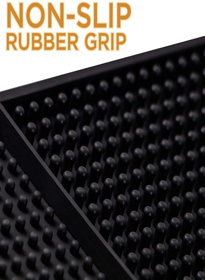 Fuzion Rubber Bar Strip Top Spill Mat (1) - 24" x 4" Heavy Duty Non-Slip Professional Accessory - Essential for Cocktail Drink Mixing, Industrial & Home Kitchen, Black - Image 3