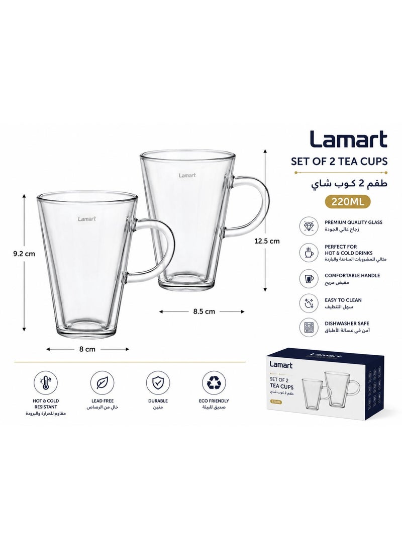 Lamart 2 Piece Tea Cup 220 ml - Image 3