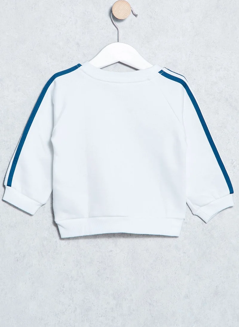 Adidas Infant Real Madrid 3 Stripe Joggers Set
