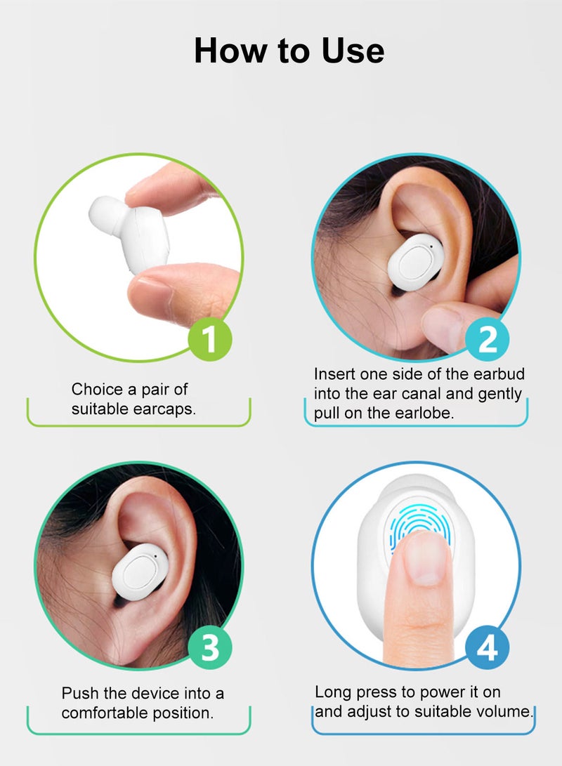 Hearing Amplifier Rechargeable Hearing Aids for Seniors Personal Sound Amplifier Adults Hearing Assist Devices with Charging Case - Image 5