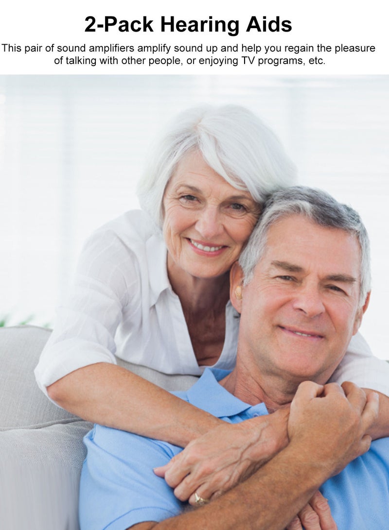 Hearing Amplifier Rechargeable Hearing Aids for Seniors Personal Sound Amplifier Adults Hearing Assist Devices with Charging Case - Image 4