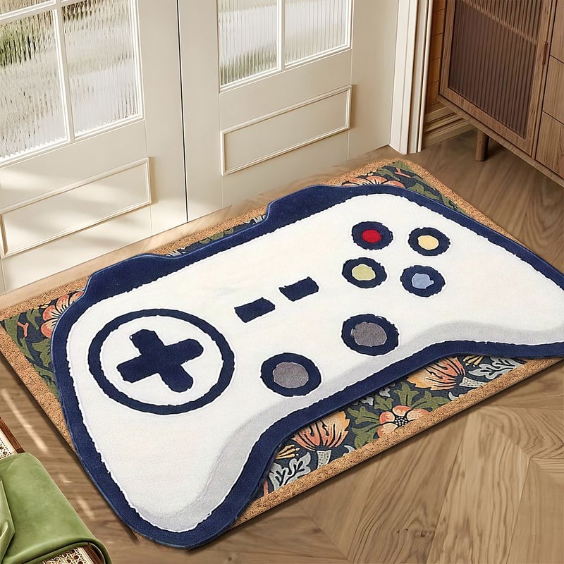 Cartoon Game Controller Floor Mat Durable Machine Washable Velvet Anti Slip Backing Living Room Rug Decorative Rug Bedroom Rug 47 X 63 Inches 120 X 160 Cm - Image 2