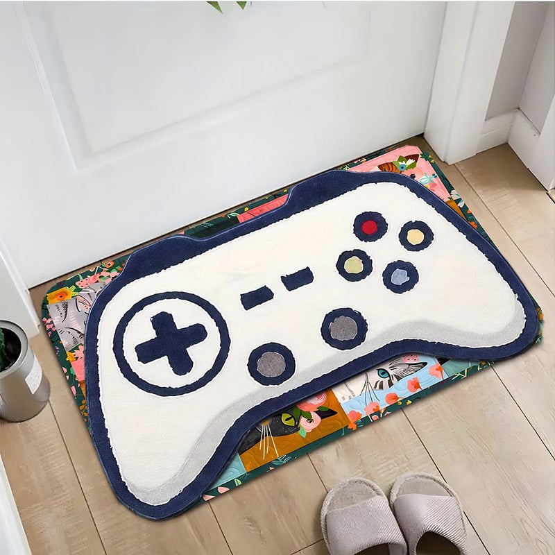 Cartoon Game Controller Floor Mat Durable Machine Washable Velvet Anti Slip Backing Living Room Rug Decorative Rug Bedroom Rug 47 X 63 Inches 120 X 160 Cm - Image 1