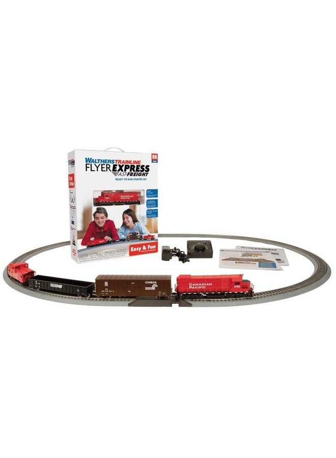 Walthers Trainline مجموعة قطار الشحن السريع HO Scale 1/87 Flyer Express - الكندية الباسيفيكية - Image 2