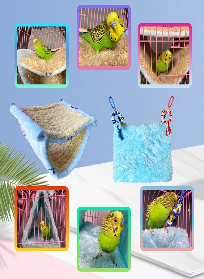 matafat 2Pcs Bird Bed for Cage Hanging Hammock Snuggle Hut Parrot Sleeping Bed Tent Toy Bird Nest Perch for Parakeet Budgies Cockatiels Cockatoo Finch Conures - Image 5