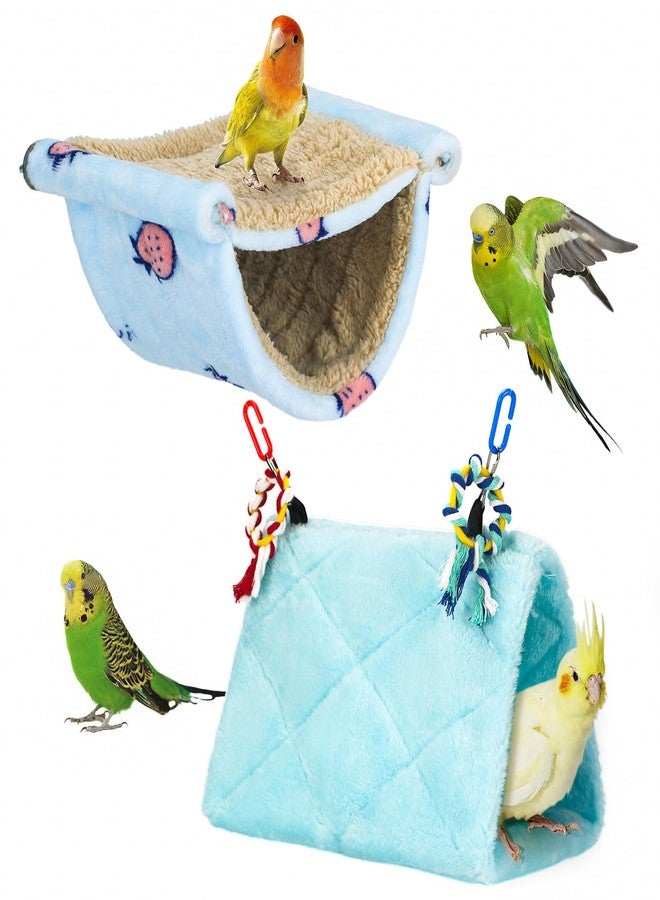 matafat 2Pcs Bird Bed for Cage Hanging Hammock Snuggle Hut Parrot Sleeping Bed Tent Toy Bird Nest Perch for Parakeet Budgies Cockatiels Cockatoo Finch Conures - Image 1
