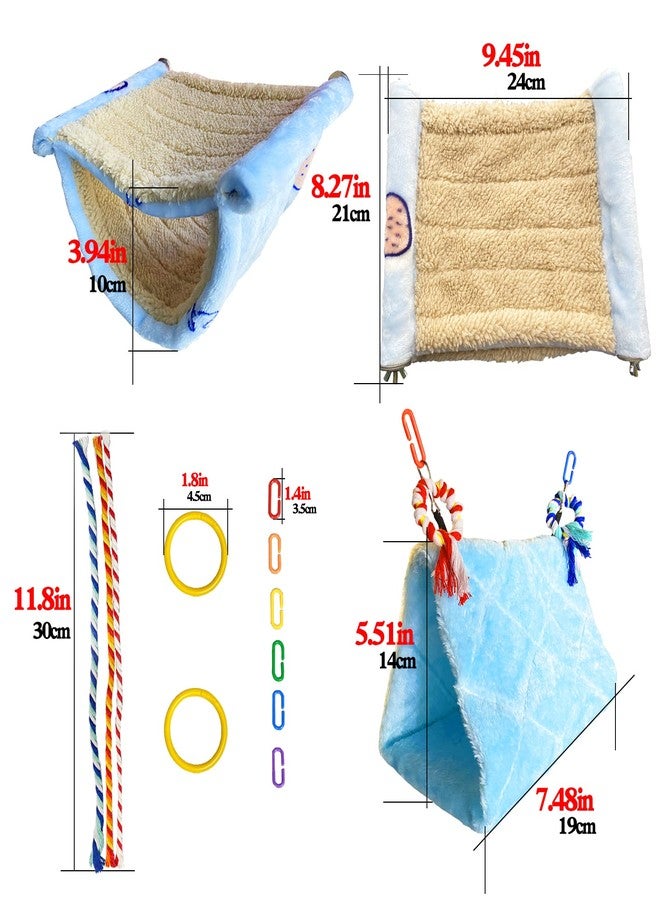 matafat 2Pcs Bird Bed for Cage Hanging Hammock Snuggle Hut Parrot Sleeping Bed Tent Toy Bird Nest Perch for Parakeet Budgies Cockatiels Cockatoo Finch Conures - Image 2