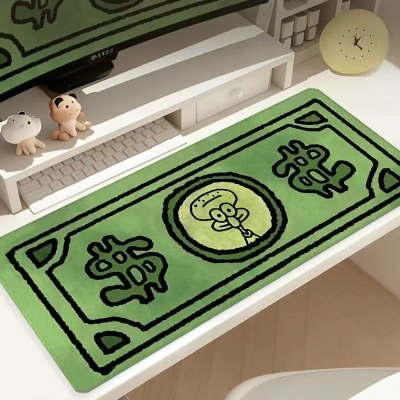 Cartoon Money-Themed Desk Mat Mouse Pad for Office - Lucky Coin Design, Premium Non-Slip Surface - Image 5