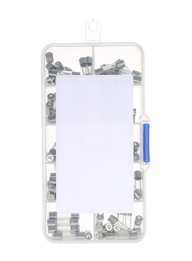 100-Piece Fast Blow Tube Fuse Kit Multicolour 5mm  - Image 1
