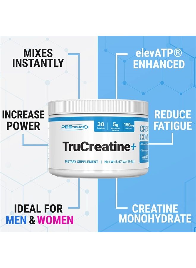 PEScience TruCreatine+, Pure Creatine Monohydrate and ElevATP Powder, 30 Servings - Image 3